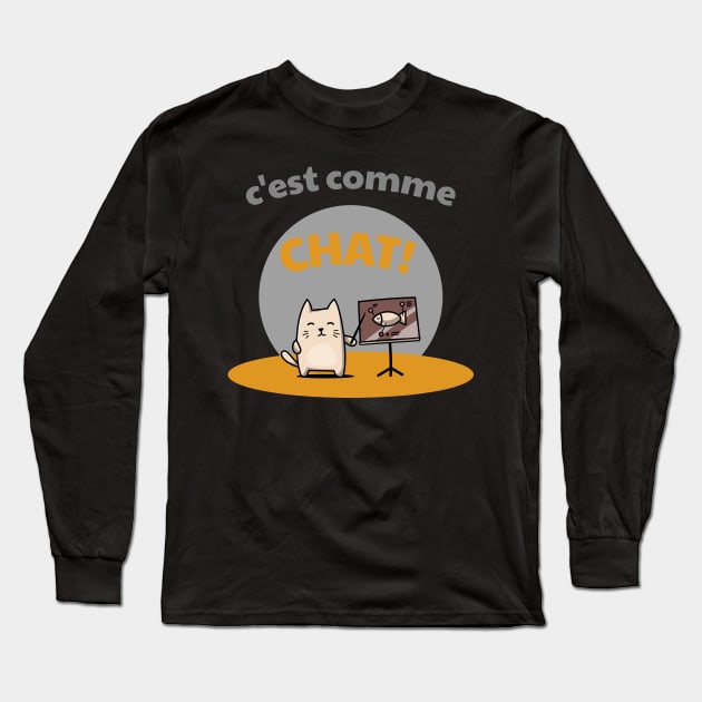 c'est comme chat! Long Sleeve T-Shirt by GP-Designs